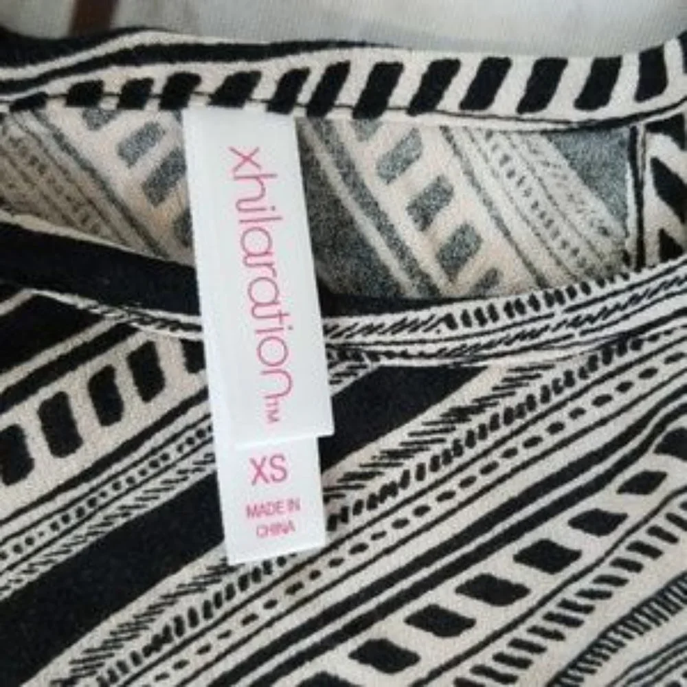 NWOT Xhilaration black/tan hankerchief dress - Picture 6 of 8